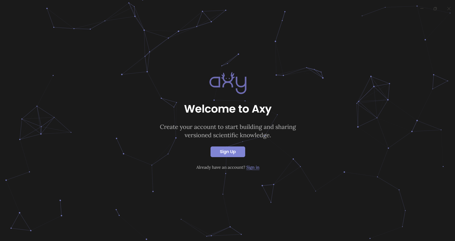 Axy's first launch on macOS, with no security warning